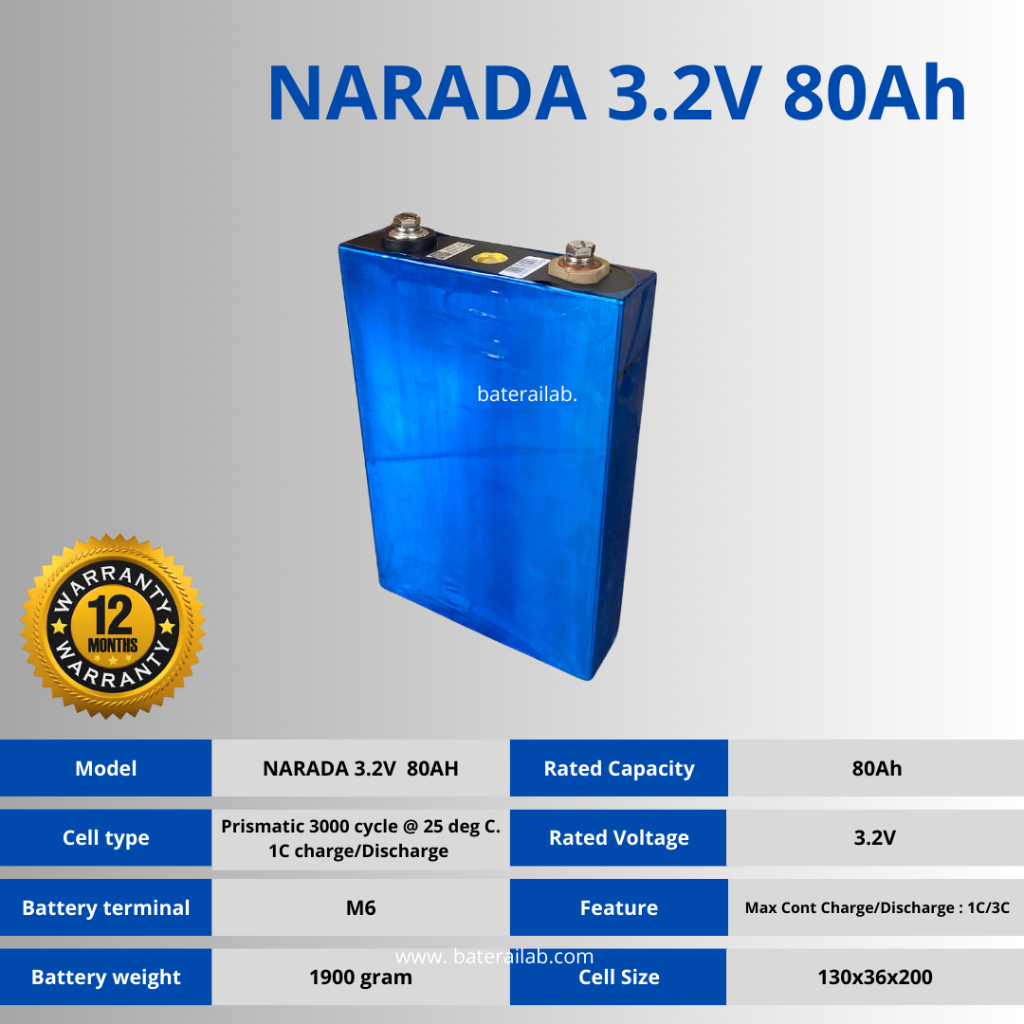 Baterai Lifepo4 3.2V 80AH 90Ah Real kapasitas sudah di tes untuk PLTS Solar Panel UPS