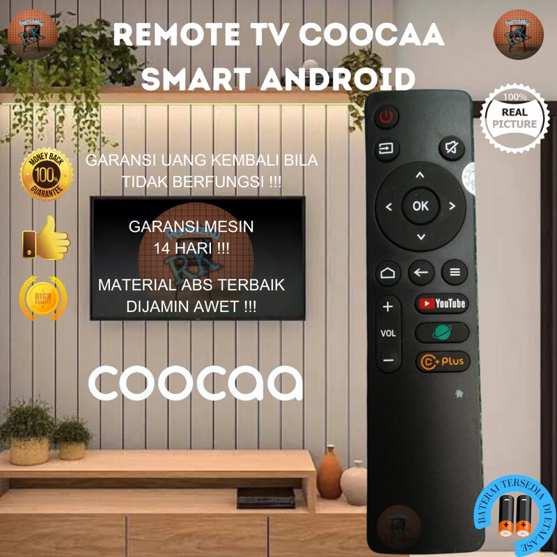 Remote Tv Coocaa Digital Smart tv 32S3U 32K5C 40K5C 43K5C / Remot Tv Coocaa LCD LED Smart Tv Android