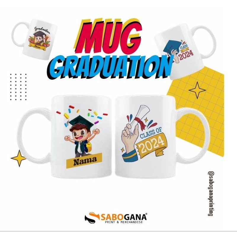 MUG CUSTOM GRADUATION / CETAK MUG WISUDA / MUG HADIAH WISUDA GRADUATION