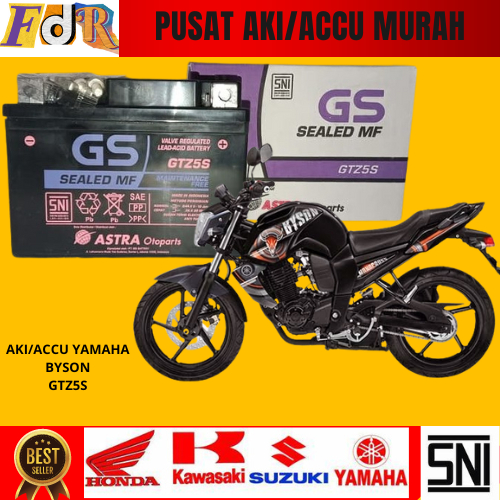 TERLARIS AKI SEPEDA MOTOR BUAT YAMAHA BYSON GS ASTRA GTZ5S ACCU MURAH