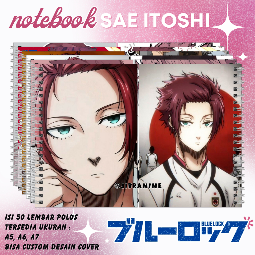 NOTE BOOK BLUE LOCK SAE ITOSHI / NOTEBOOK BLUE LOCK SAE ITOSHI / BUKU CATATAN BLUE LOCK SAE ITOSHI /