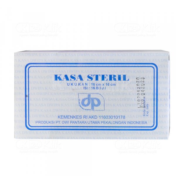 Kasa Steril DWIPA BIRU 16 x 16 cm / Kassa Steril Box DWIPA 16 Pcs