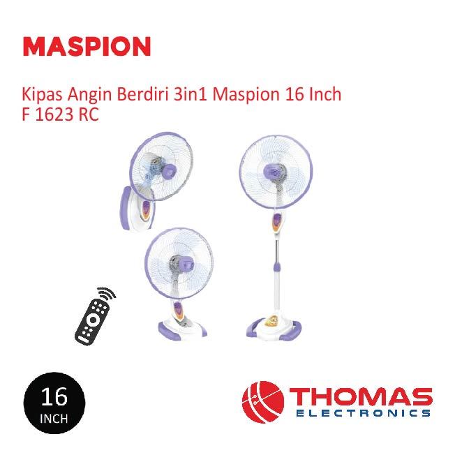 Kipas Angin Berdiri Stand Fan 3in1 Maspion 16 Inch F 1623RC F 1623 RC Garansi Resmi