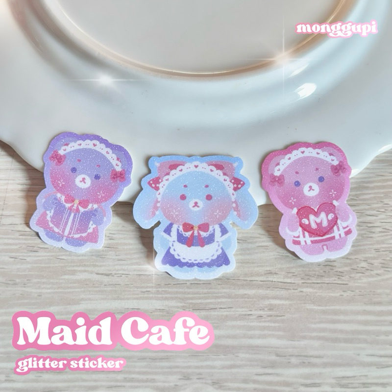 

[ monggupi ] maid cafe glitter sticker new mongs!