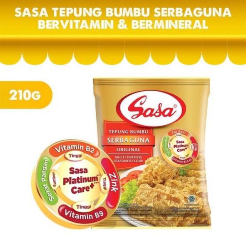

Sasa Tepung Crispy Original & Hot Spicy Serba Guna 210gr & 75g