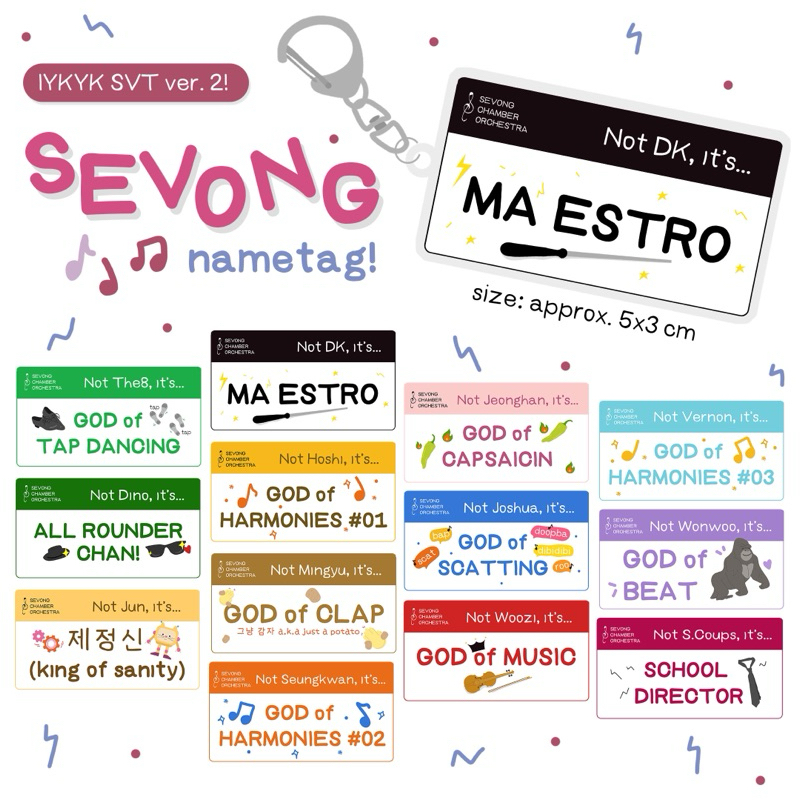 

Sevong Nametag - Keychain / Sticker Sheet