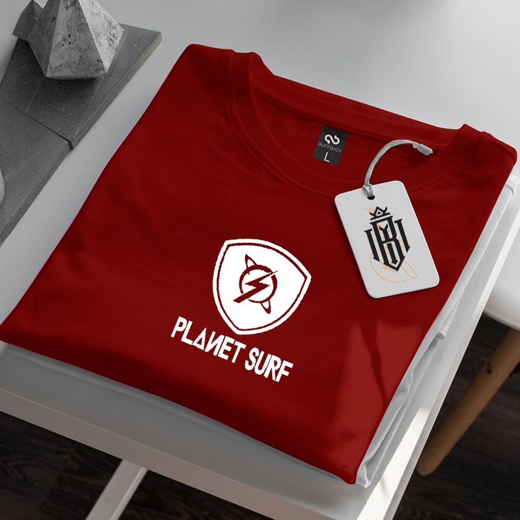 PROMO COD.. Kaos Distro Planet Surf 01 Text Putih Premium Kaos Oblong Cowok Kaos Pria Atasan Pria Ke