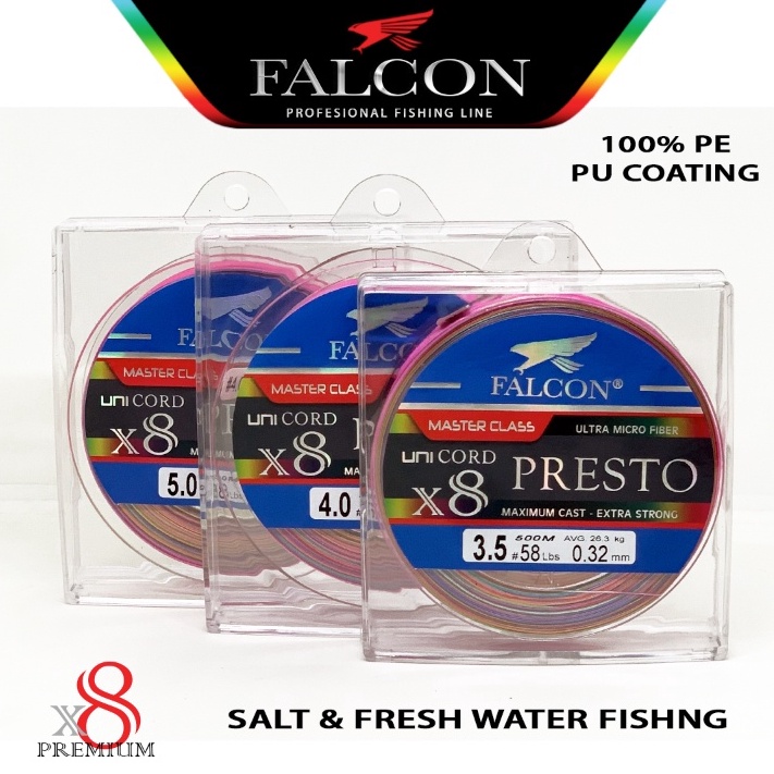 KODE E5T Senar Pe X8 Falcon Uni Cord Presto 1m15m2m3m