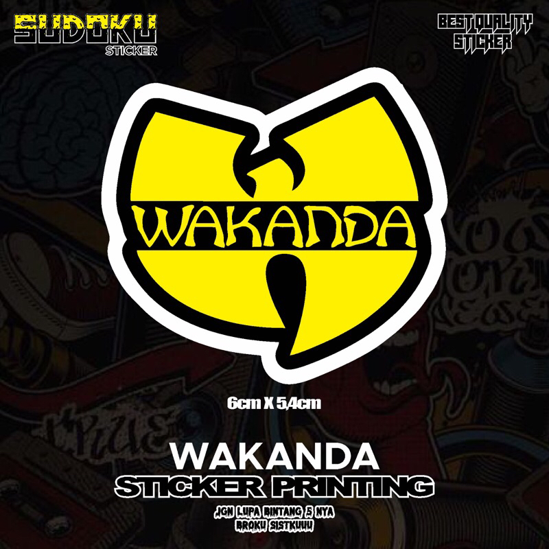 

STICKER STIKER PRINTING PARODI BAND WUTANG WAKANDA INDONESIA VIRAL