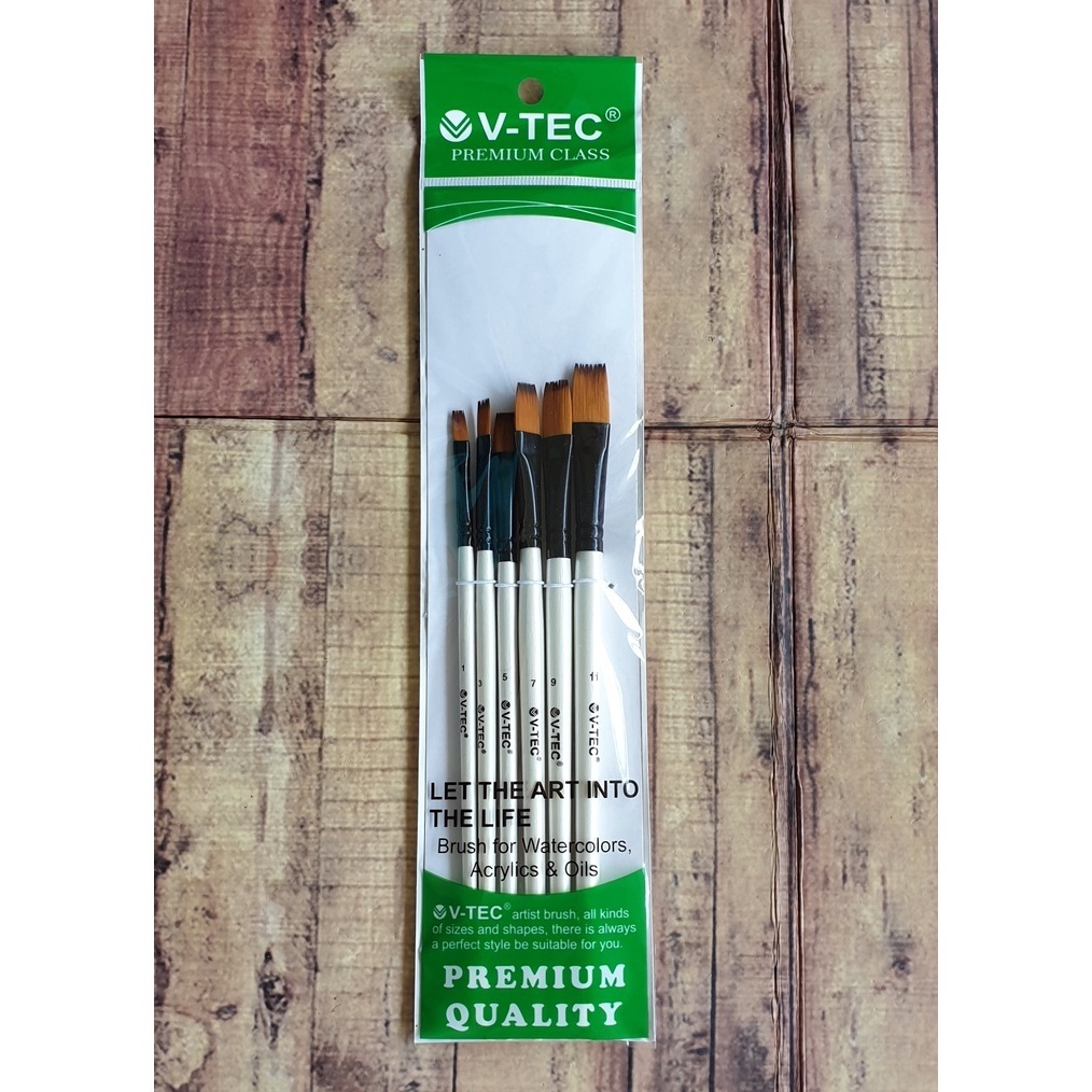 

KODE N27H Set 6in1 Kuas Lukis Brush Series VTec A17H6A Kuas Lukis 1 Set isi 6 Ukuran