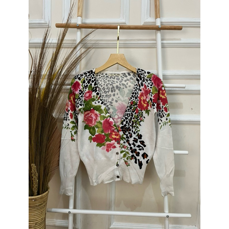 floral leo cardigan / cardi motif / cardigan motif / cardigan motif bunga