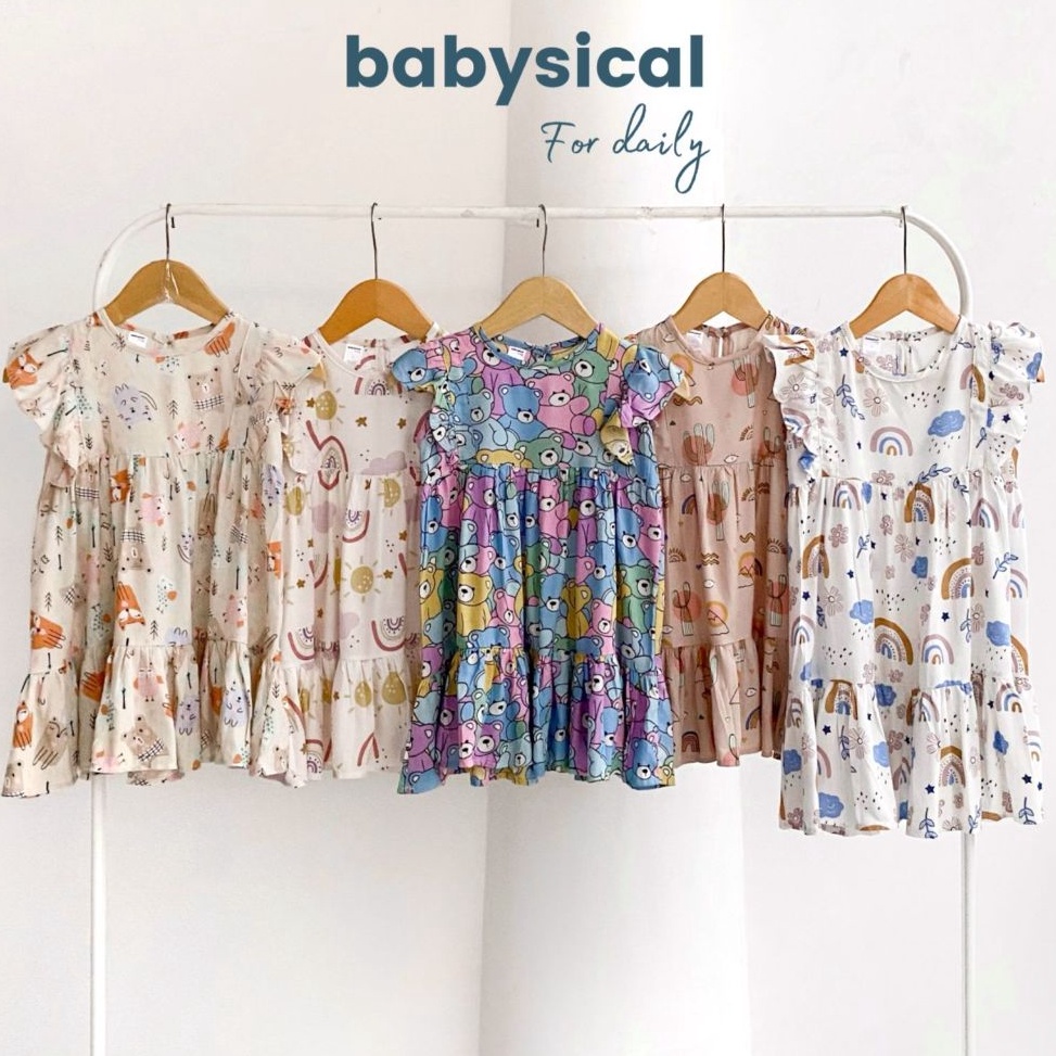KODE Y94B BABYSICAL 16 tahun PRISHA Dress  Dress Baju Anak Perempuan Cantik Dress Balita Anak Prisha