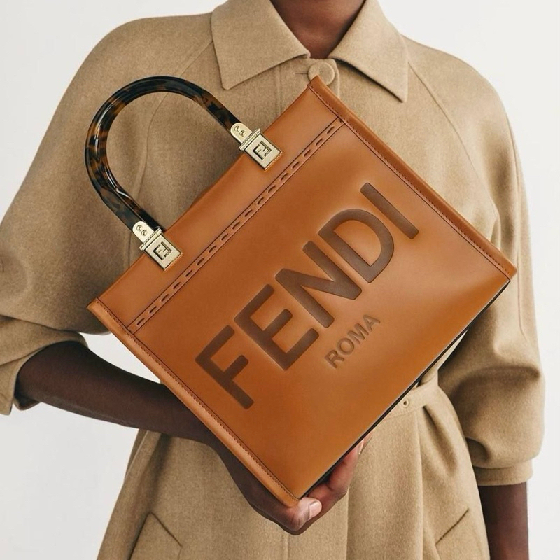 Original Fendi Small Sunshine Fendi Roma Shopper / Tote Bag