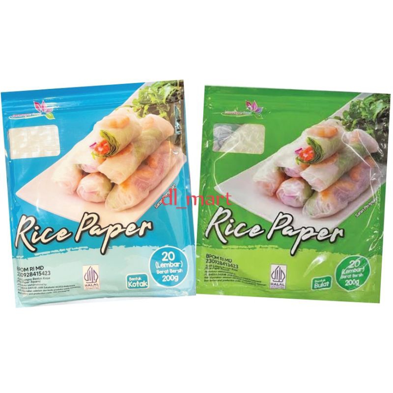 

Rice Paper Bulat dan Rice Paper Kotak / rice paper bulat / Kulit Lumpia Vietnam Rice Paper / rice roll spring roll /kertas beras vietnam / Paper Rice Bulat Paper Rice Kotak