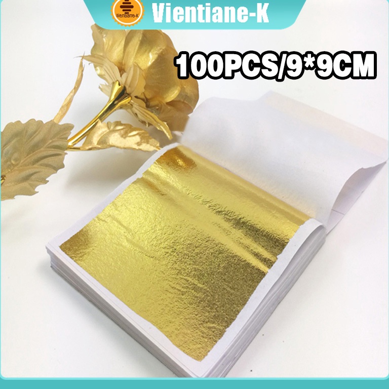 

KODE E64Q 1PCS Kertas Dekorasi Gold Foil PaperFoil Emas KertasGold Leaf Foil