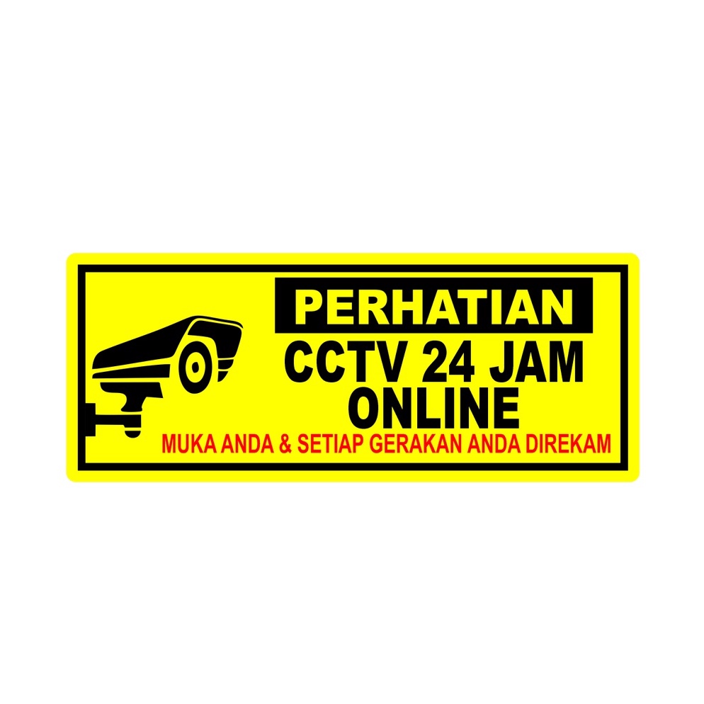 

KODE Y68B TULISAN CCTV 24 JAM ANDA DIREKAM BAHAN AKRILIK TAHAN AIR
