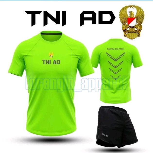 STELAN OLAHRAGA TNI AD / BAJU OLAHRGA TNI AD / KAOS LARI RUNNING OUTDOOR / BAJU KAOS STELAN OLAHRAGA