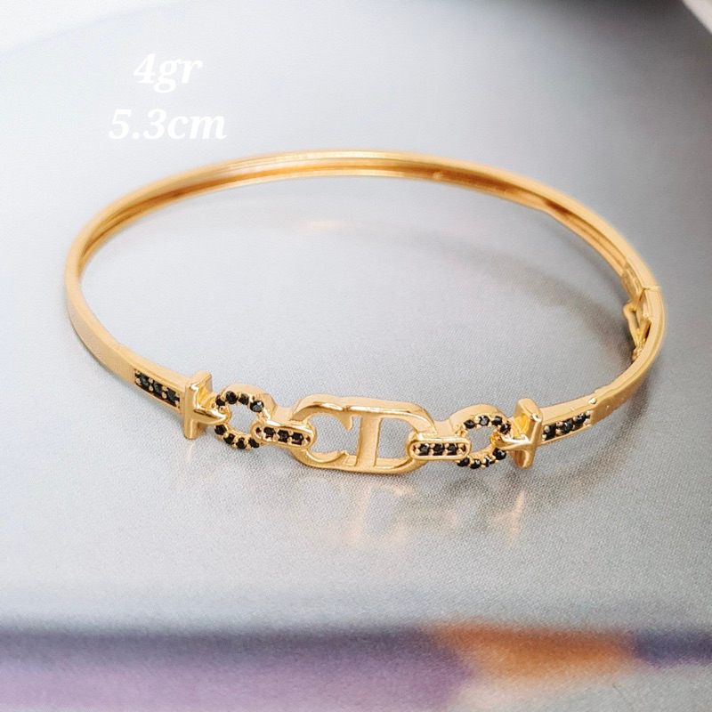 Gelang Emas Bangle CD DIORE Bangkok Gelang H Bangle Hermess Mewah Emas Asli Kadar 375