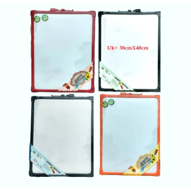 

Papan Tulis Magnet Whiteboard Magnetic 30 cm x 40 cm Double Side Dua Sisi
