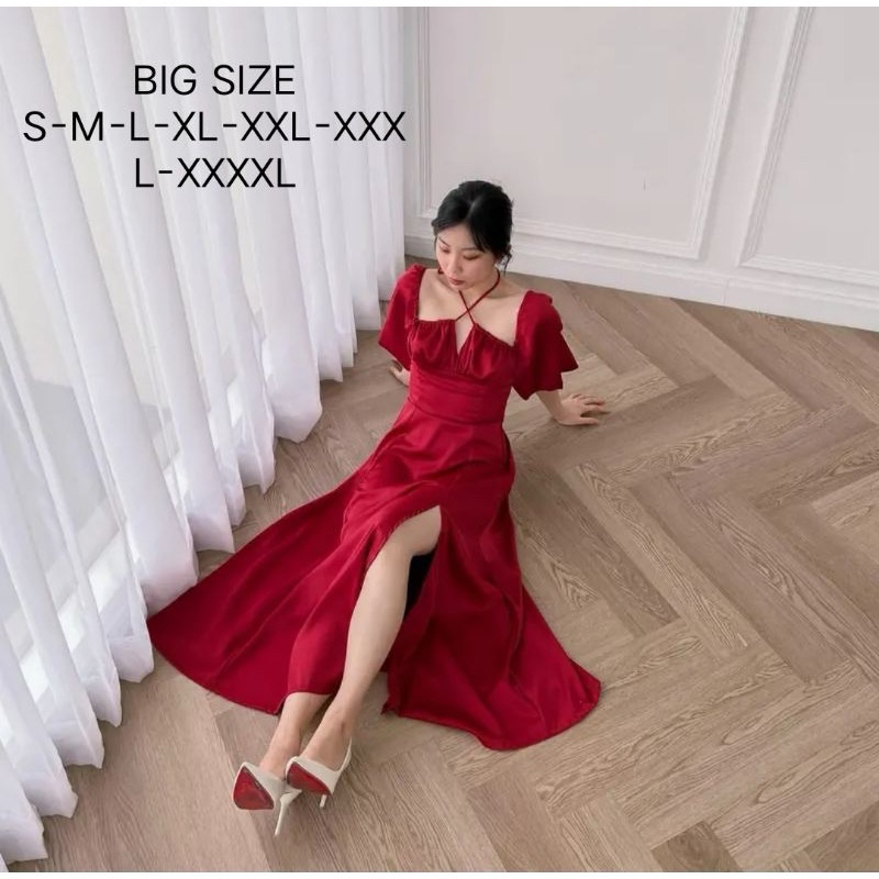 TERLARIS GAUN PATRA DRESS SATIN MEWAH/DRESS PARTY/GAUN KONDANGAN