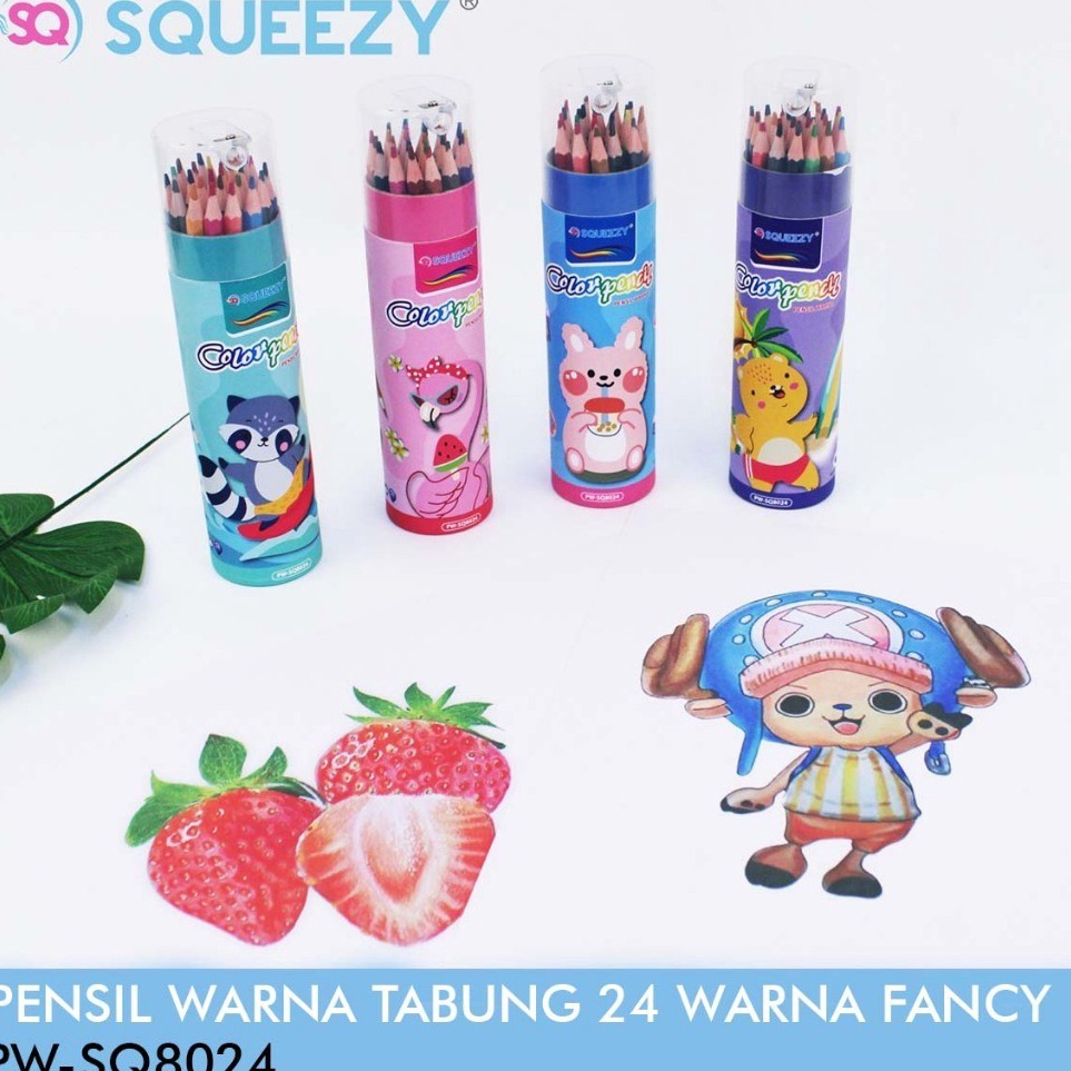 

Grosir Terlaris Pensil Warna Tube Squeezy 1 Set 24 Warna Serutan Color Pencil 24