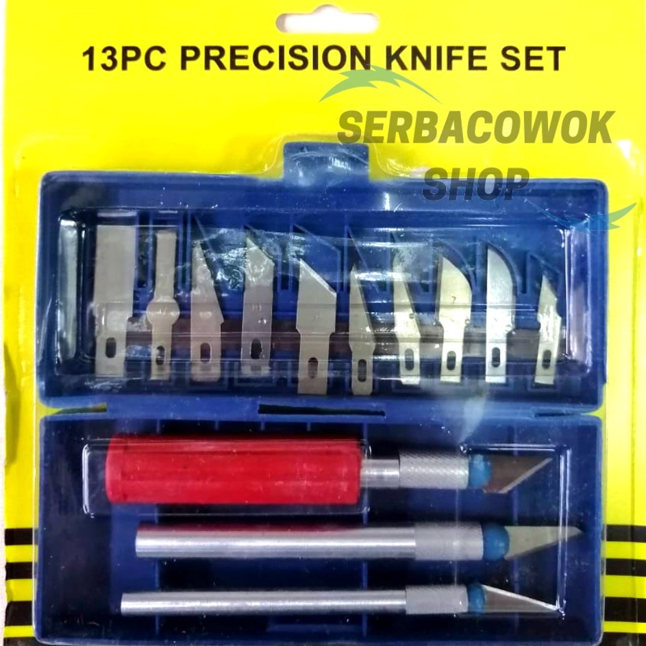 

Kejutan Menarik Hobby Knife Set Pisau Ukir Pahat Kayu Set 13 Pcs Precision Knife Set Termurah Berkualitas