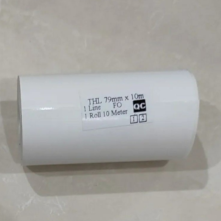 

Produk Original Label stiker thermal 8mm x 1meter kertas sticker direct thermal premium cetak resi market place
