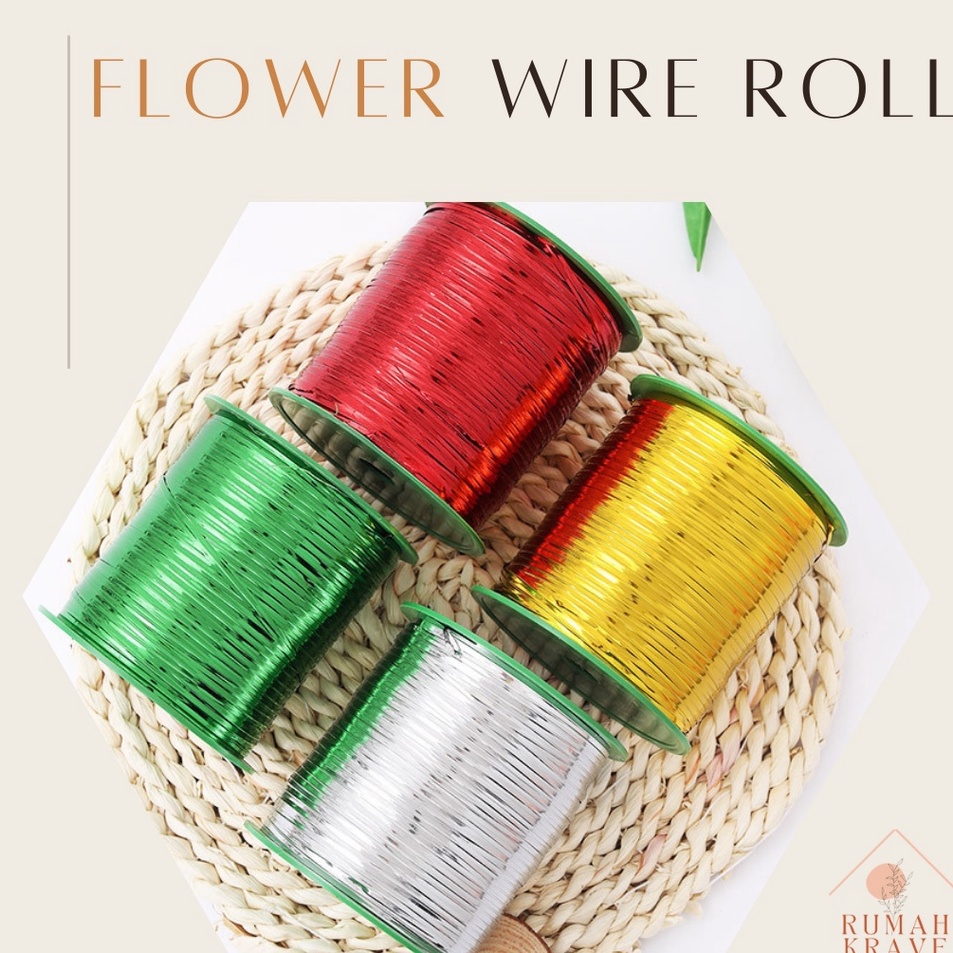 

Model Menarik RUMAH KRAVE Flower Wire Roll Kawat Mass Stoking Tembaga Ikat Bunga