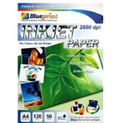 

Good Sale Blueprint Inkjet Paper BPIPA412 A4 5 Sheet 12 gsm Cast Coating Extra White Water Resist