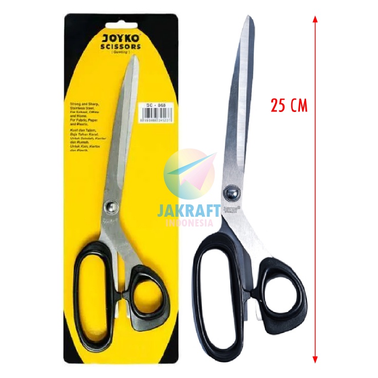 

Paling Meriah 1 Pcs Gunting Kertas Kain Besar Panjang 25 Cm JOYKO SC868 Stainless Steel Tajam Anti Karat