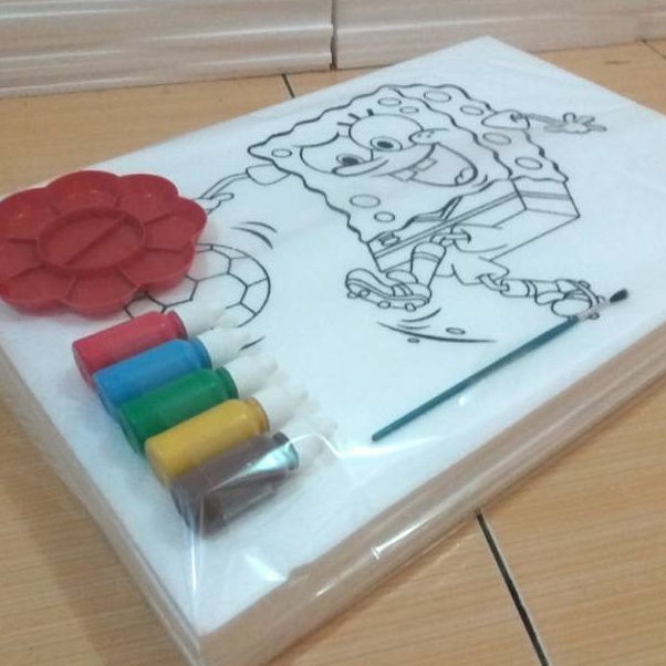 

Promo Terupdate Styrofoam Kanvas Bagus Lukis Gambar 6 Gambar 1 Set Bonus 5 Warna Cat Air Edukasi Anak Mewarnai