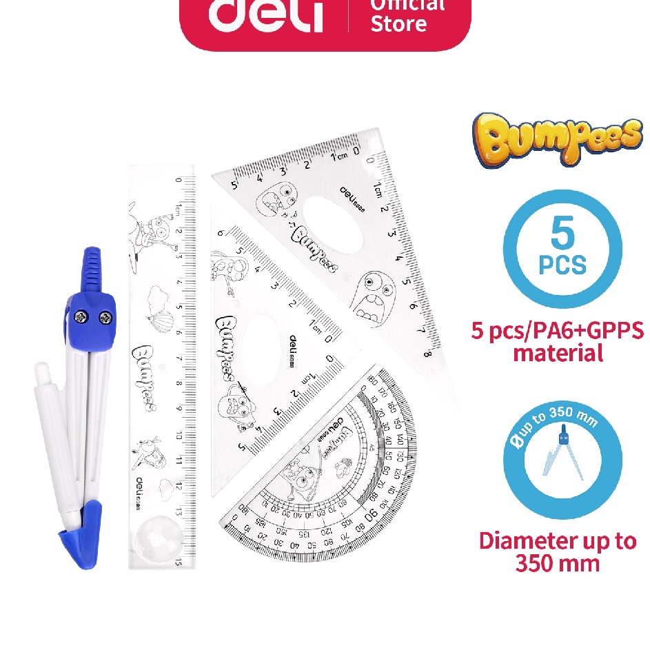 

Grosir Terkini Deli Set penggaris Jangka sekolah E9598