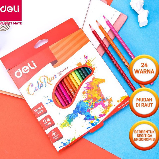 

Promo Populer DELI Pensil Warna Colorun 24 Warna Panjang EC12