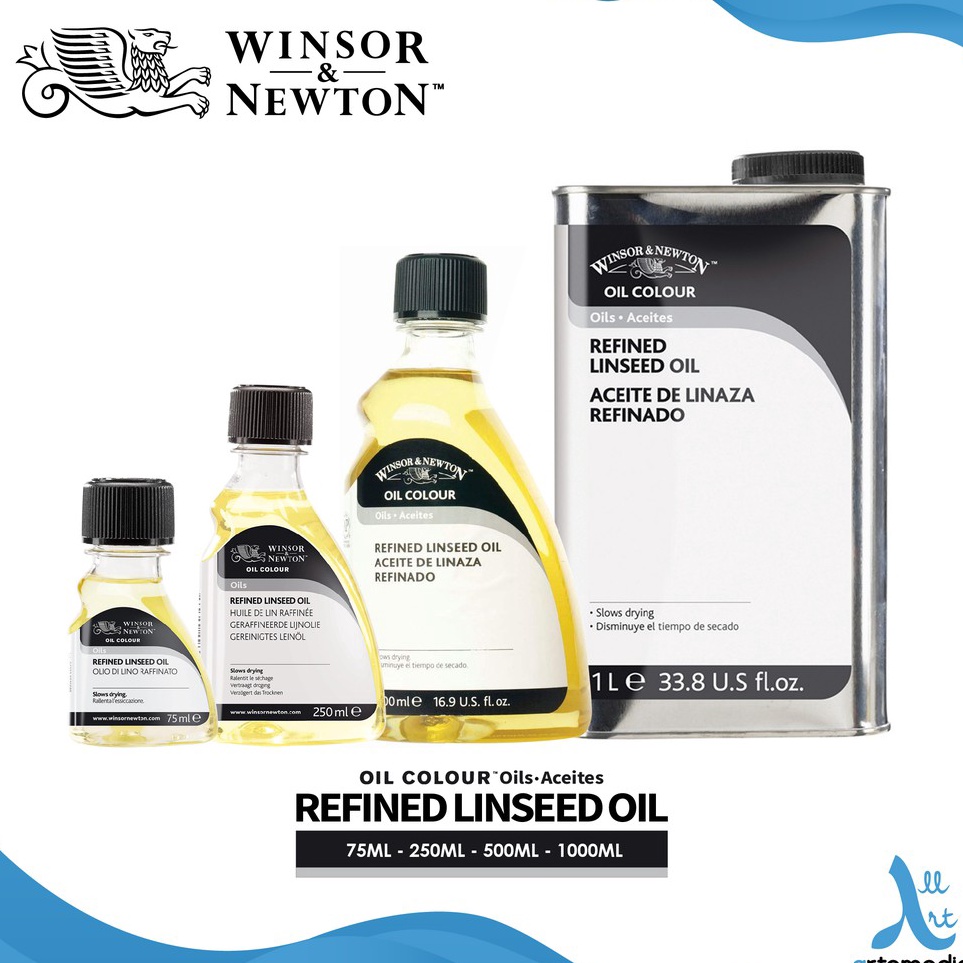 

Super Peminat Medium Cat Minyak Winsor Newton Refined Linseed Oil Painting