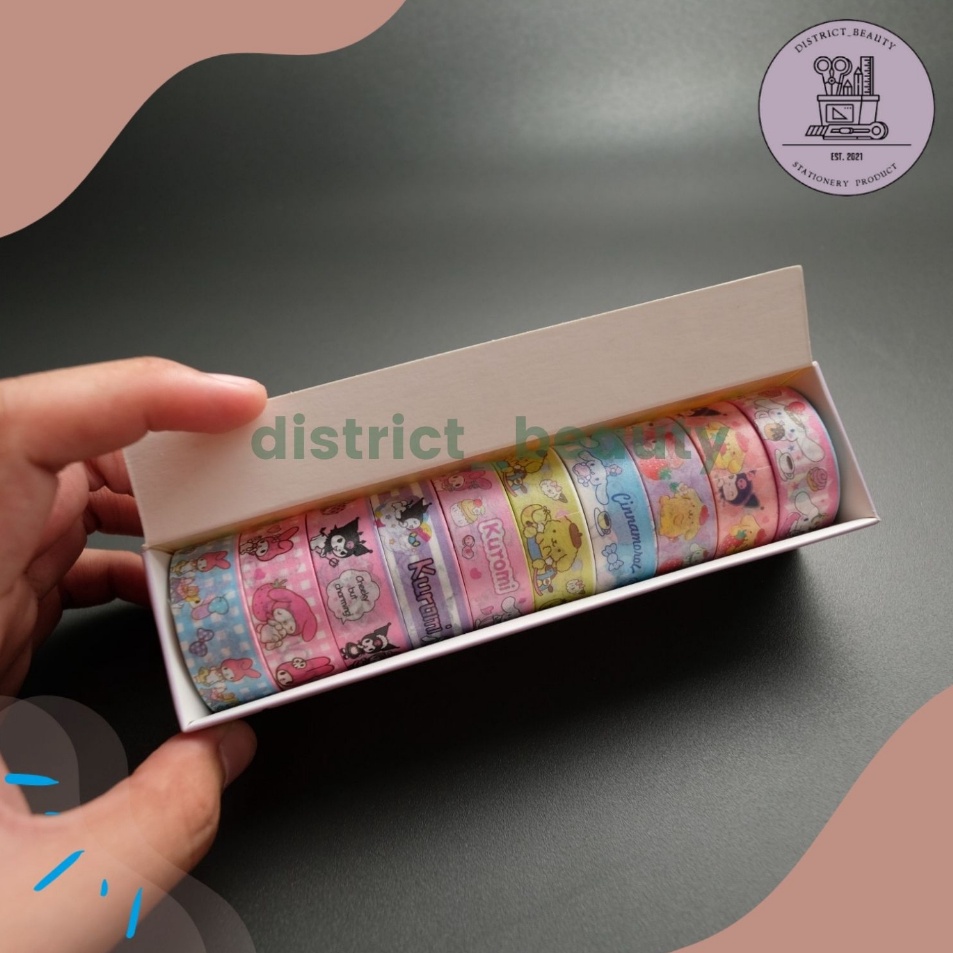 

Buruan Serbu WASHITAPE ROLL SANRIO 1 SET ISI 1 PCS SOLATIP CUTE WASHI TAPE KUROMI CINAMOROL LUCU TERMURAH