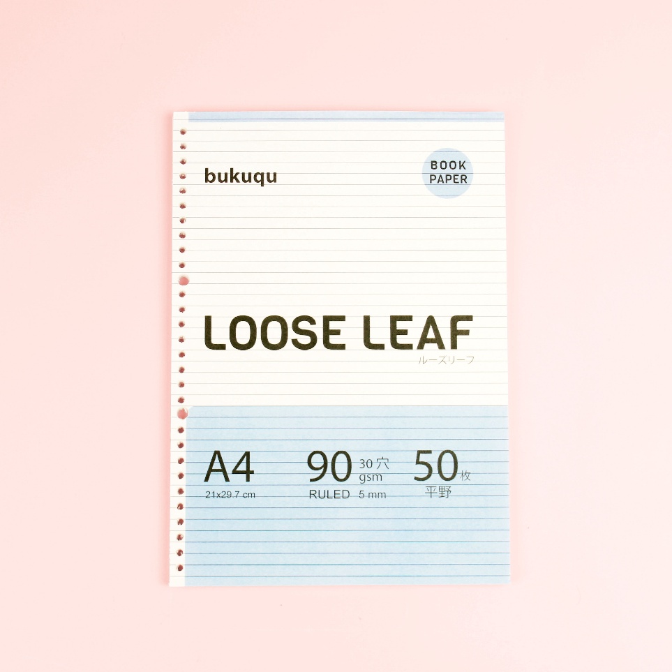 Spesial Terbaru  A4 Bookpaper Loose leaf  RULED by Bukuqu