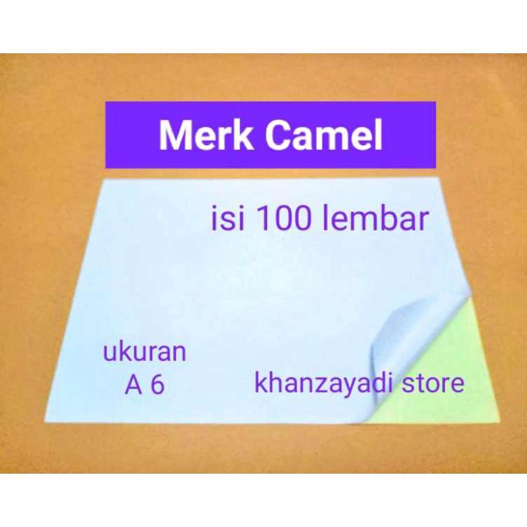 

Murah Hemat kertas stiker sticker Hvs putih doff A6 premium