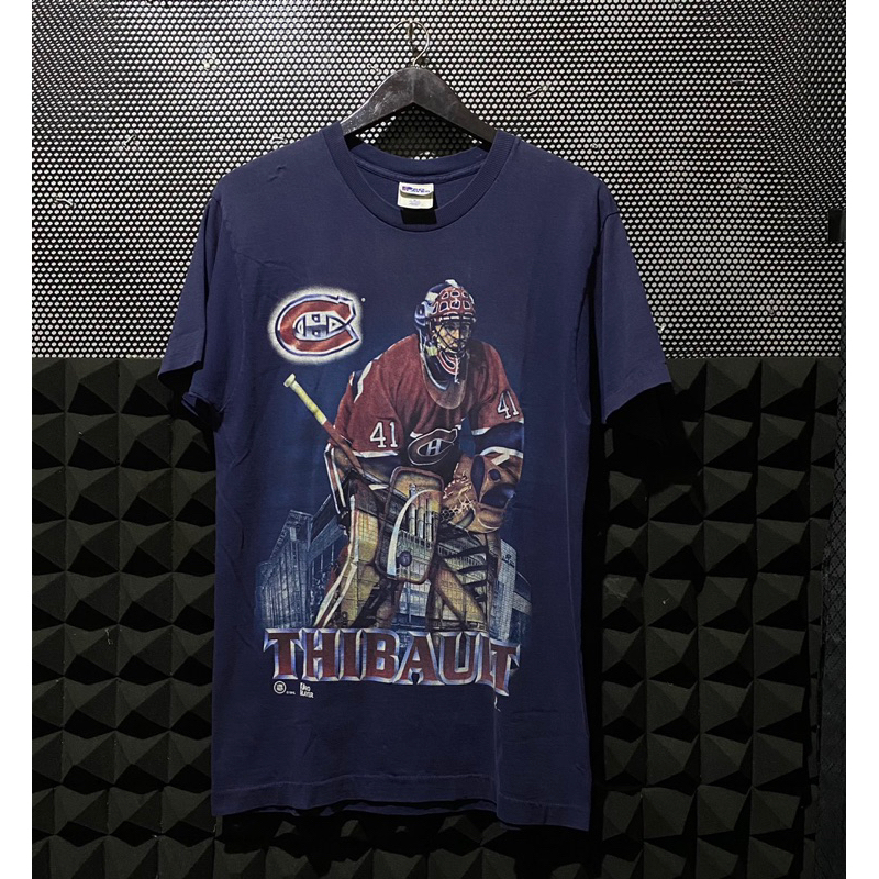 kaos Proplayer Nhl Player Thibault no starter Vintage usa single stitch atas bawah vtg second