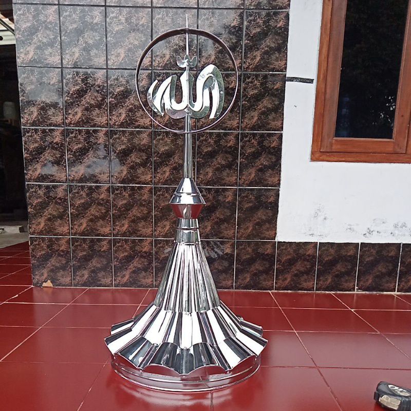 pucuk kubah mesjid  45cm stenles