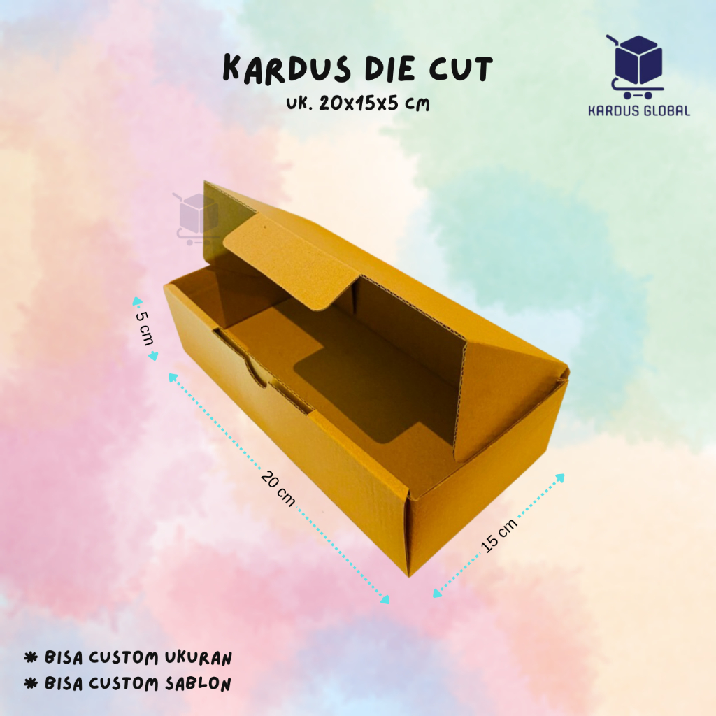 

KARDUS DIE CUT POLOS BARU UKURAN 20X15X5 CM