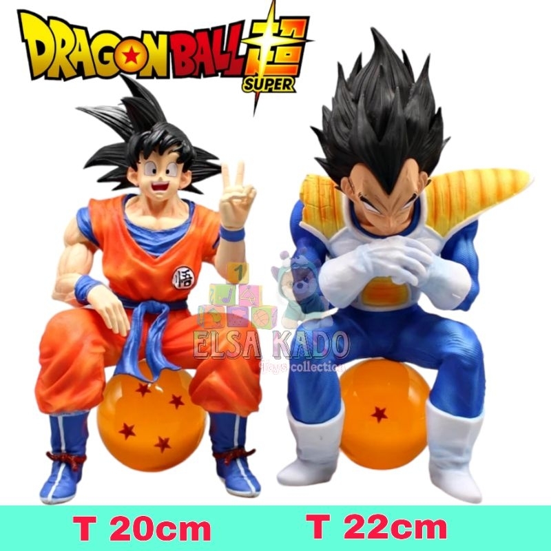 Action Figure Son Goku Vegeta Sitting Dragon Ball GK Collectible Pvc