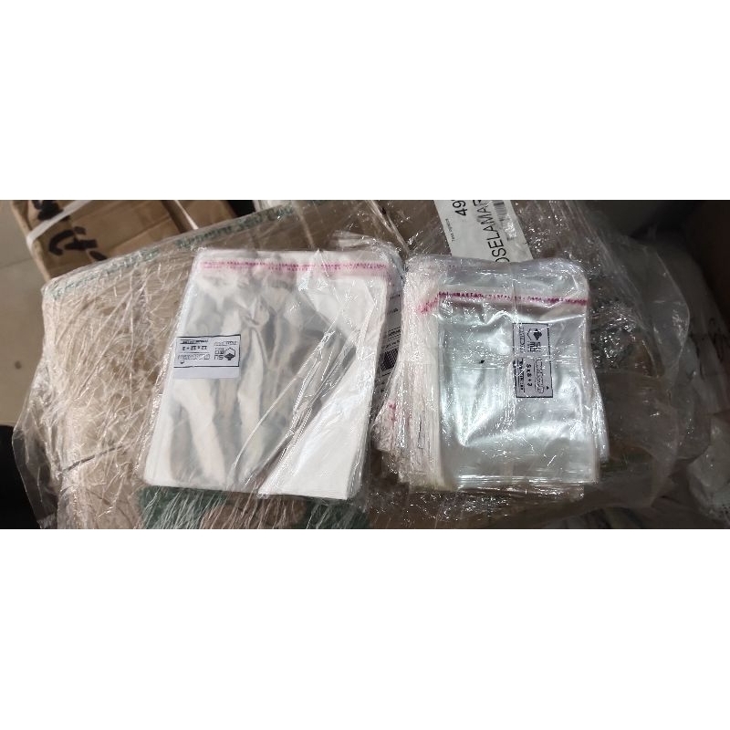 100pcs 0Plastik OPP 10x10 15x20  6x10 Seal Bening i/ plastik opp / plastik undangan