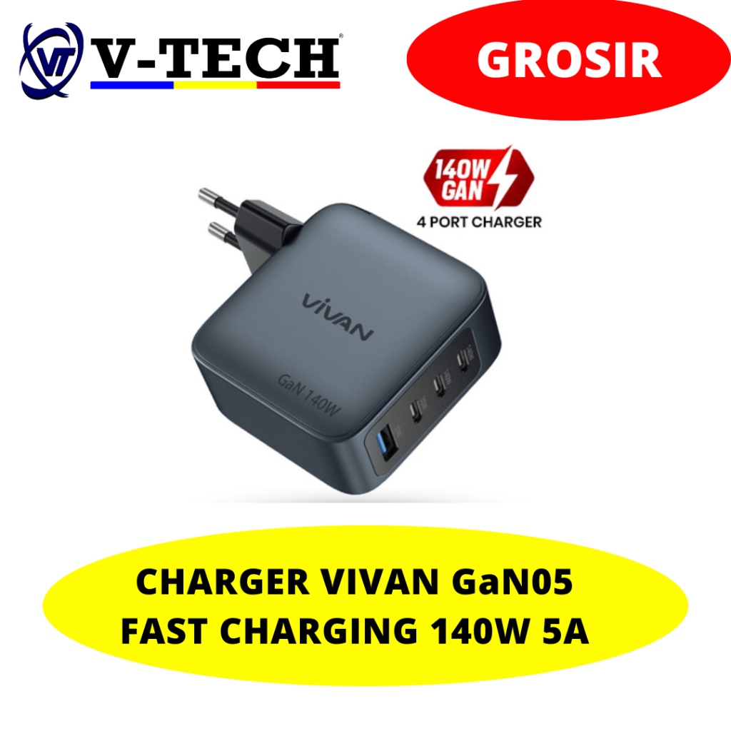 CHARGER VIVAN GaN05 FAST CHARGING 140W 5A