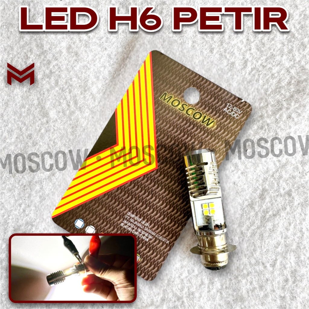 LAMPU LED BEBEK MATIC AC DC SOKET H6 PUTIH TERANG 2 SISI 12-80V LAMPU DEPAN HEADLAMP LAMPU UTAMA Bea