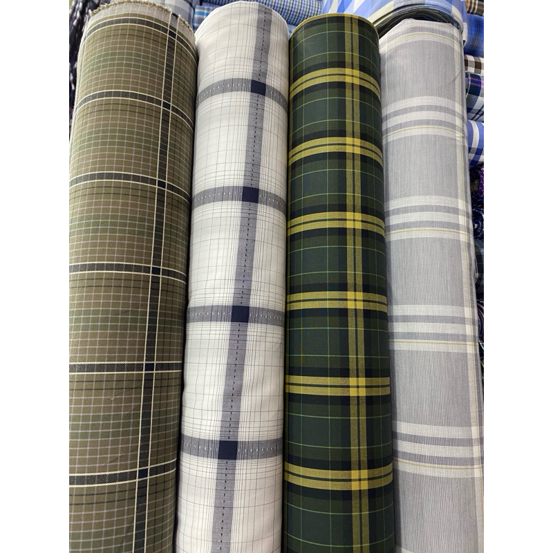 Kain Katun Yandet/katun Itali kotak kotak