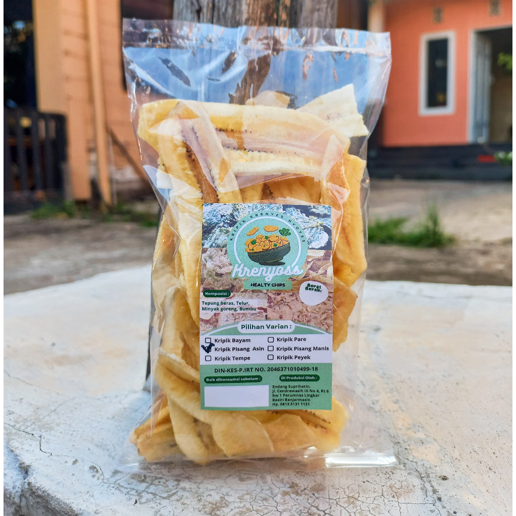 

KERIPIK PISANG ASIN RENYAH 100 gr