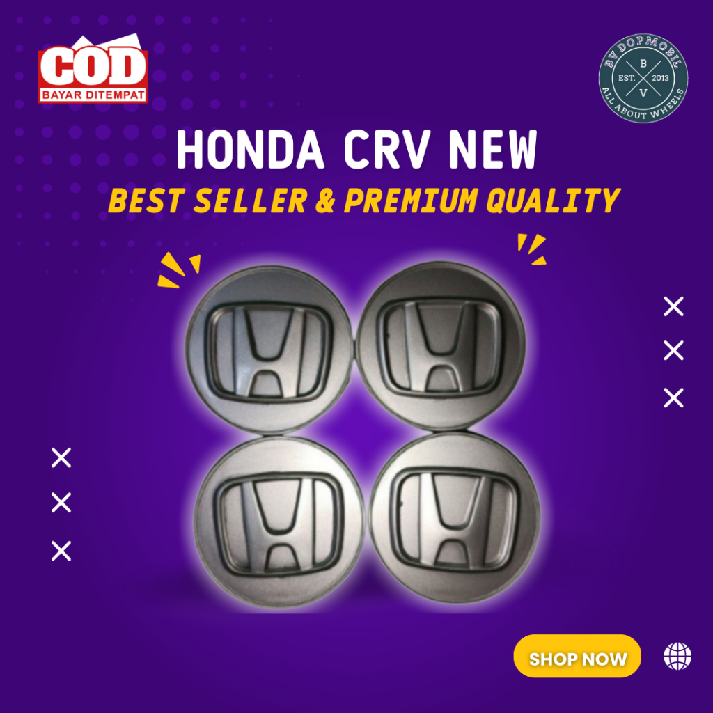 1Pcs 70mm Honda tutup roda tutup velg dop mobil CRV HRV BRV Oddysey RING 17 18 Silver doff