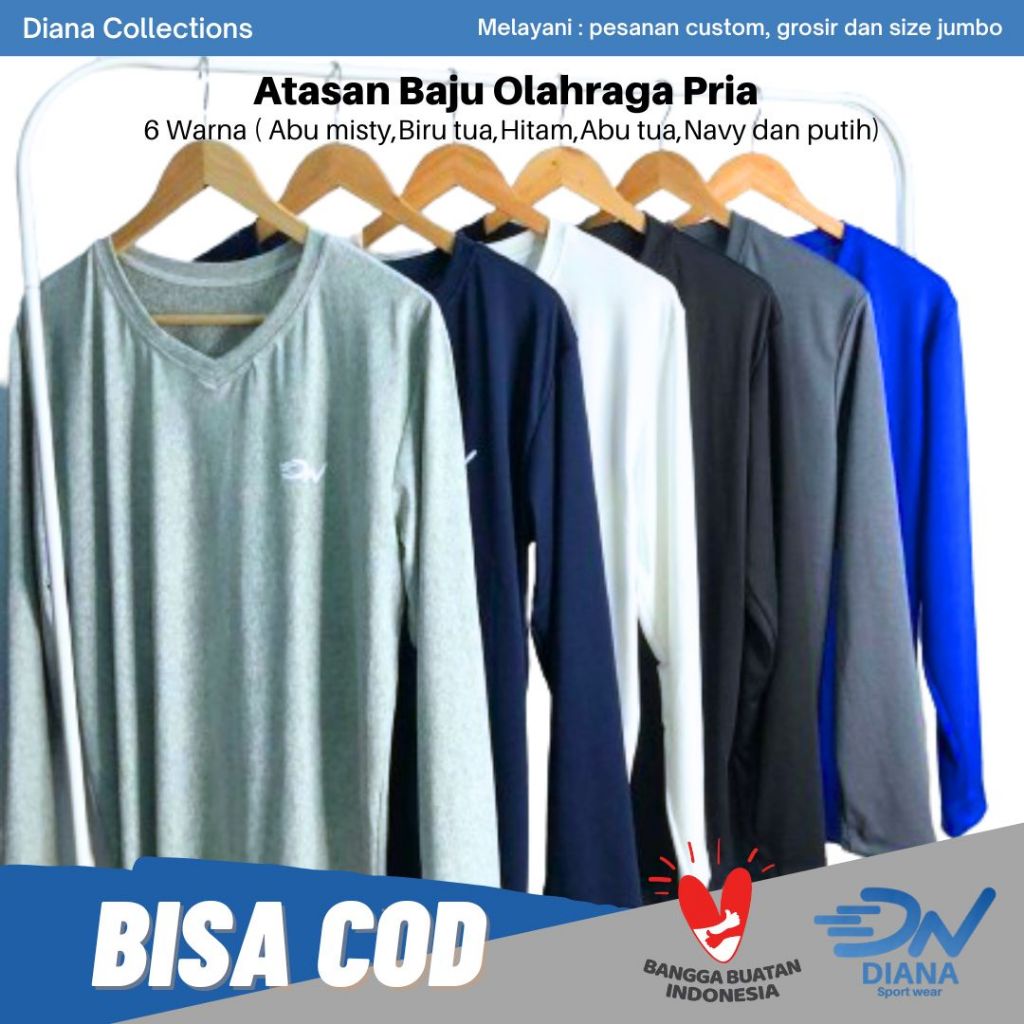Atasan baju olahraga jersey/Baju olahraga jersey pria/Setelan olahraga jersey/Baju olahraga jersey l