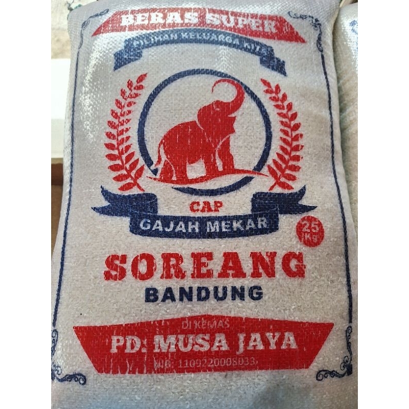 

Beras Super Cap Gajah Mekar Soreang 25 Kg