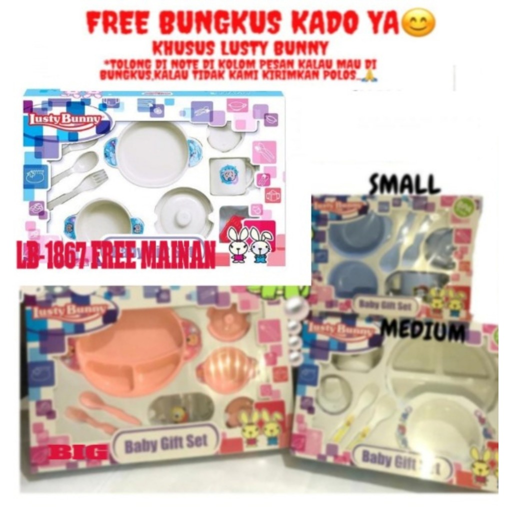 Lusty Bunny Baby Feeding Set#Piring Makan Bayi Lusty Bunny#Kado Bayi